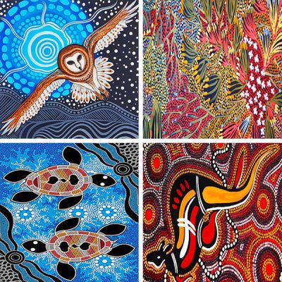 Aboriginal art painting by numbers