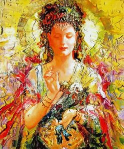 Abstract Quan Yin paint by numbers