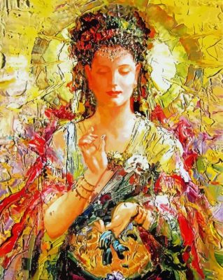 Abstract Quan Yin paint by numbers