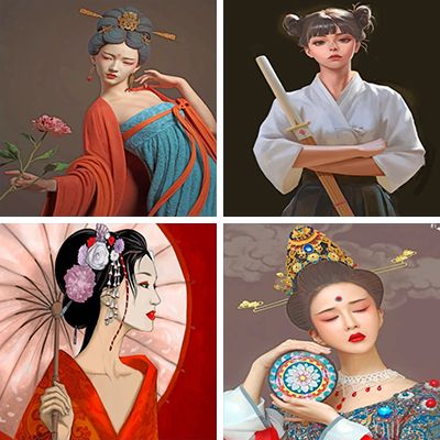 asian-girl-painting-by-numbers