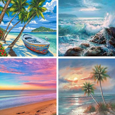 beaches painting by numbers
