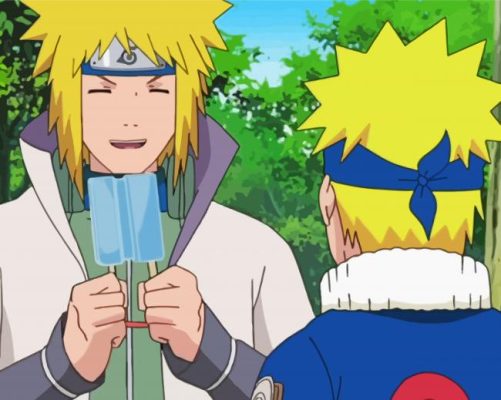 Jiraya And Naruto Sharing Pop Sticks paint by numbers 