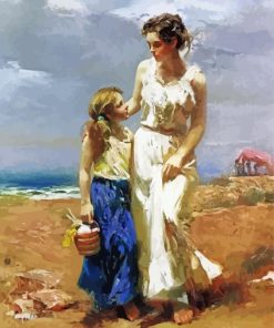 Mother And Daughter By Pino Daeni paint by numbers
