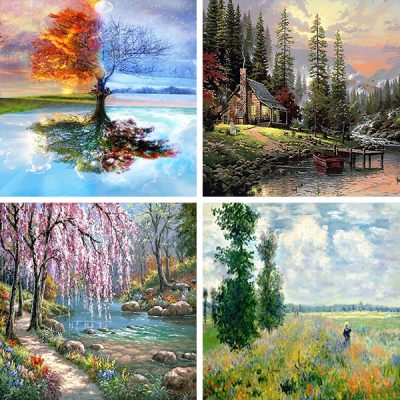 Landscapes painting by numbers