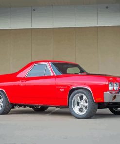 Red Elcamino paint by numbers