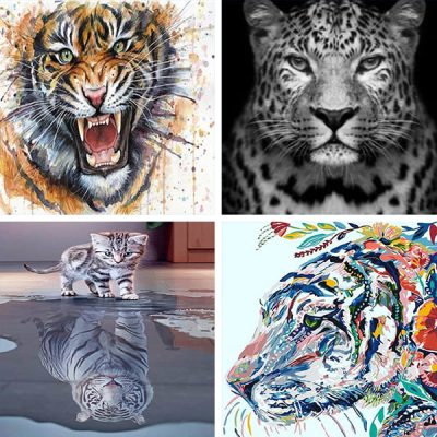 tigers painting by numbers