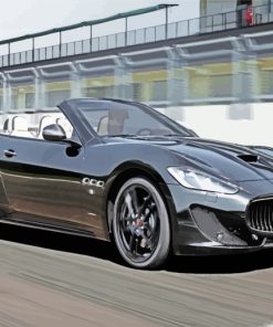 Black Maserati Grancabrio paint by numbers