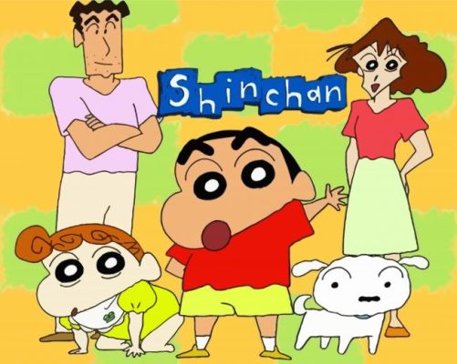 Crayon Shin Chan Characters   paint by numbers