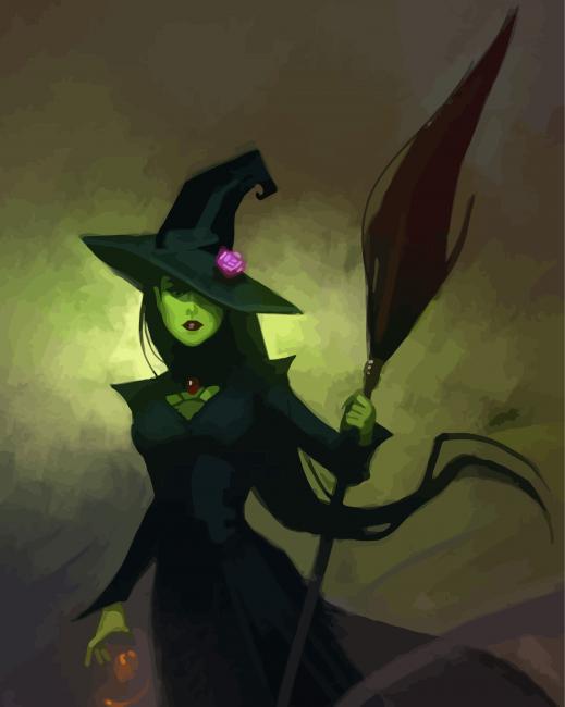 Wicked PLay Witch paint by numbers