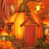 Pumpkin House paint by numbers
