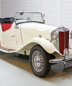 White MG TD paint by numbers