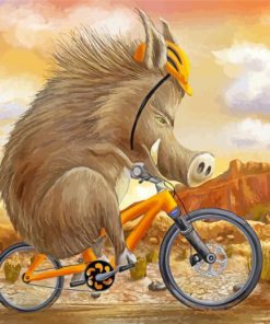 Javelina Cycling paint by numbers