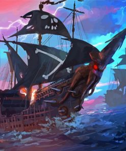 Pirate Ship paint by numberss