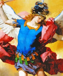 Vintage Archangel Michael paint by numbers