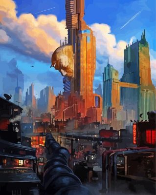 Dystopian City paint by numbers