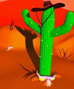 Cactus Cowboy paint by numbers