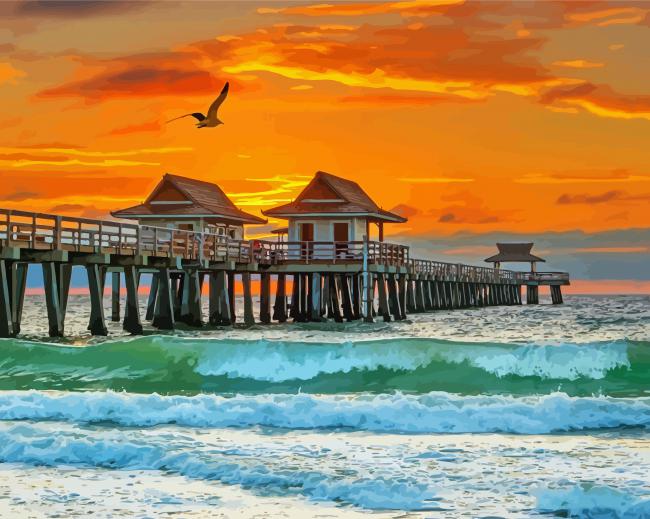 Naples Beach Florida paint by numbers
