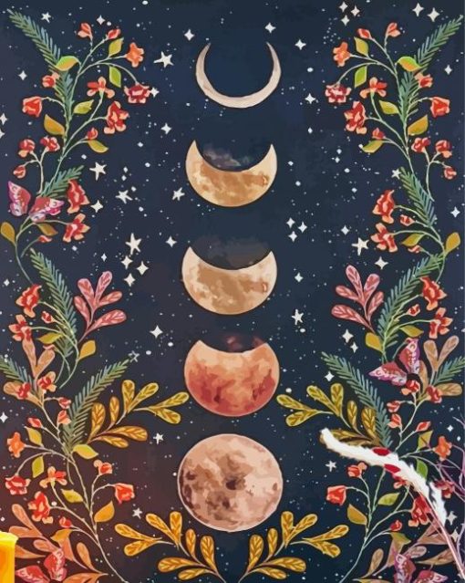 Phases Of The Moon paint by numbers