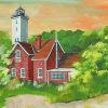 Presque Isle Lighthouse Pennsylvania paint by numbers