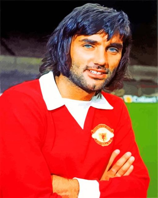 Aesthetic George Best paint by numbers