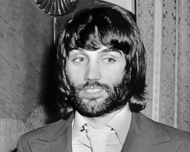 Black And White George Best paint by numbers