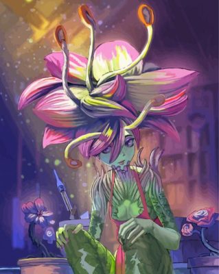 Plant Girl paint by numbers