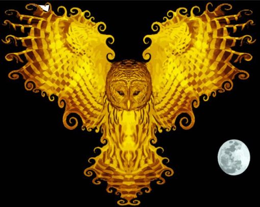 Golden Owl paint by numbers