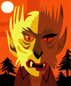 Wolfman Illustration paint by numbers