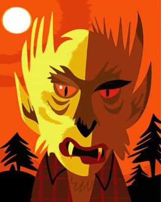 Wolfman Illustration paint by numbers