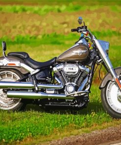 Harley Davidson Fat Boy paint by numbers