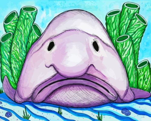 Blobfish Art  paint by numbers
