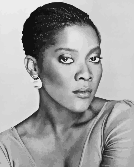Black And White Loretta Devine paint by numbers