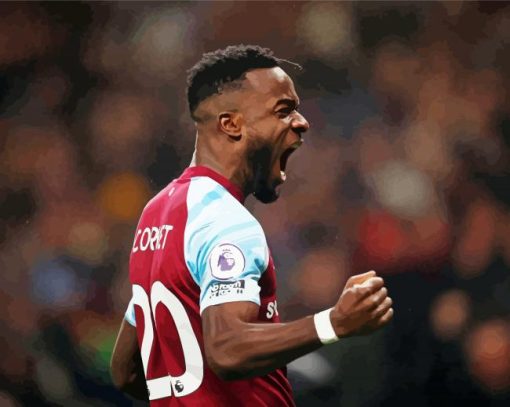 Maxwel Cornet Burnley paint by numbers