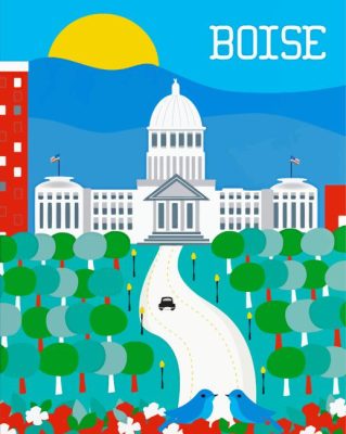 Boise City  paint by numbers