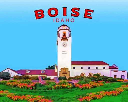 Aesthetic Boise City paint by numbers