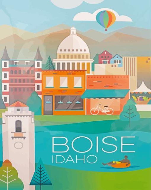 Boise City paint by numbers