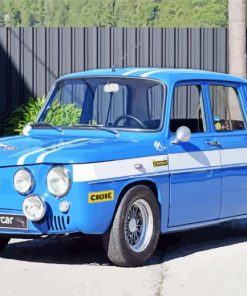 Blue Renault Gordini R8 paint by numbers