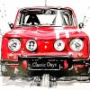 Red Renault Gordini R8 paint by numbers