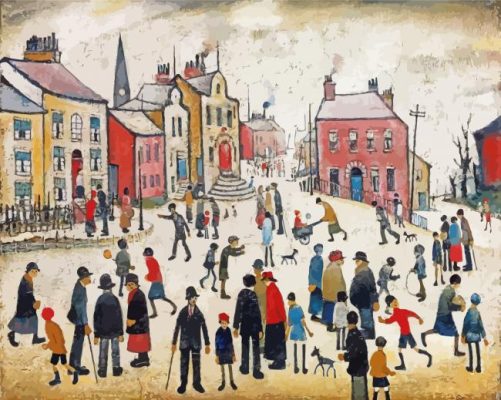 People Standing About Paint By Numbers 