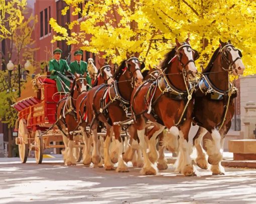 Budweiser Clydesdales Paint By Numbers