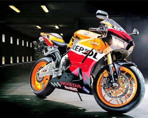 Honda 600 RR Paint By Numbers 