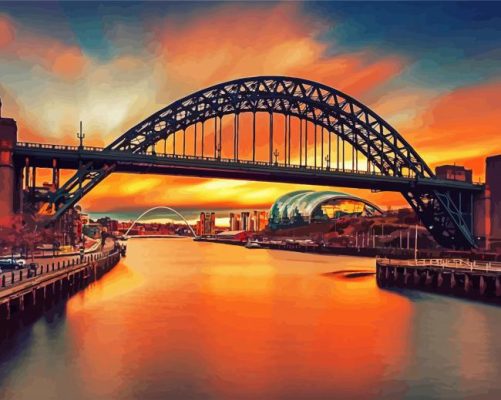 Newcastle Tyne Bridge Paint By Numbers