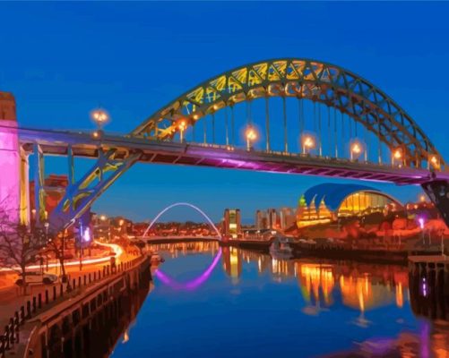 Tyne Bridge Newcastle Paint By Numbers 