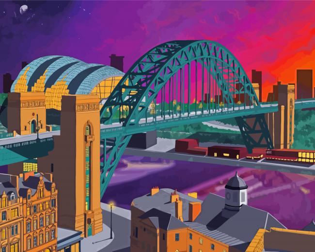 Tyne Bridge Newcastle Paint By Numbers