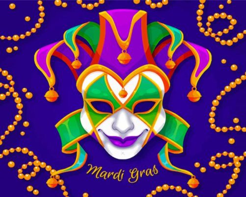 Cool Mardi Gras Mask Paint By Numbers 
