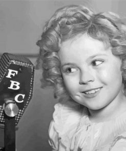 Black And White Shirley Temple Paint By Numbers