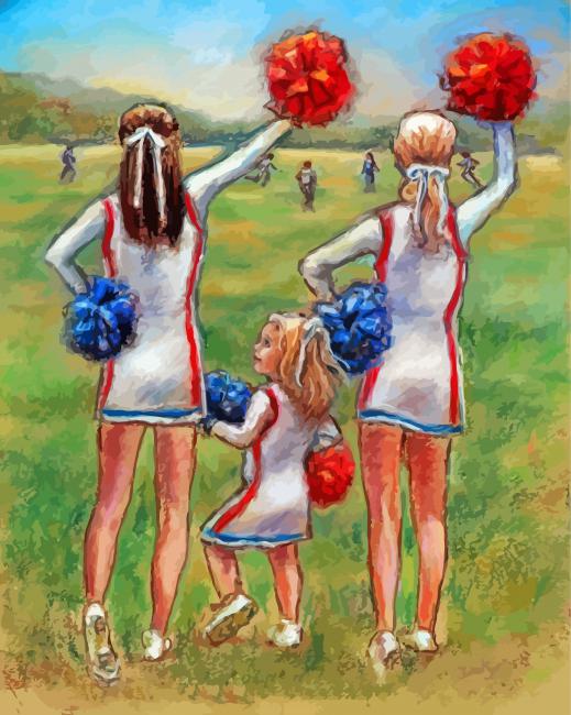 Aesthetic Girls Cheerleading Paint By Numbers