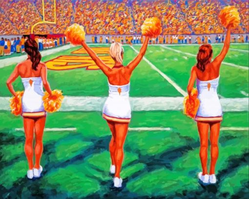 Pin Up Girls Cheerleading Paint By Numbers