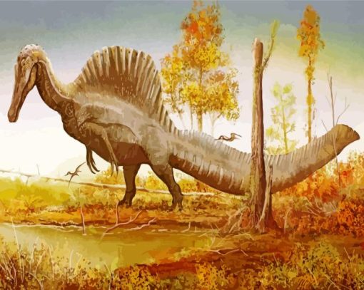 Spinosaurus Dinosaur Paint By Numbers
