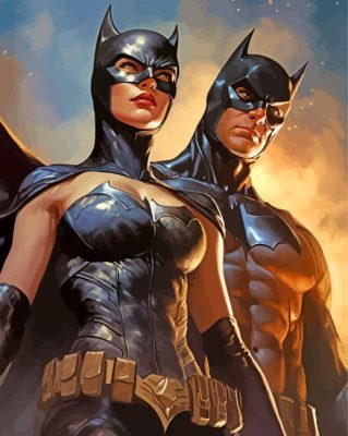 Catwoman And  Batman Paint By Numbers